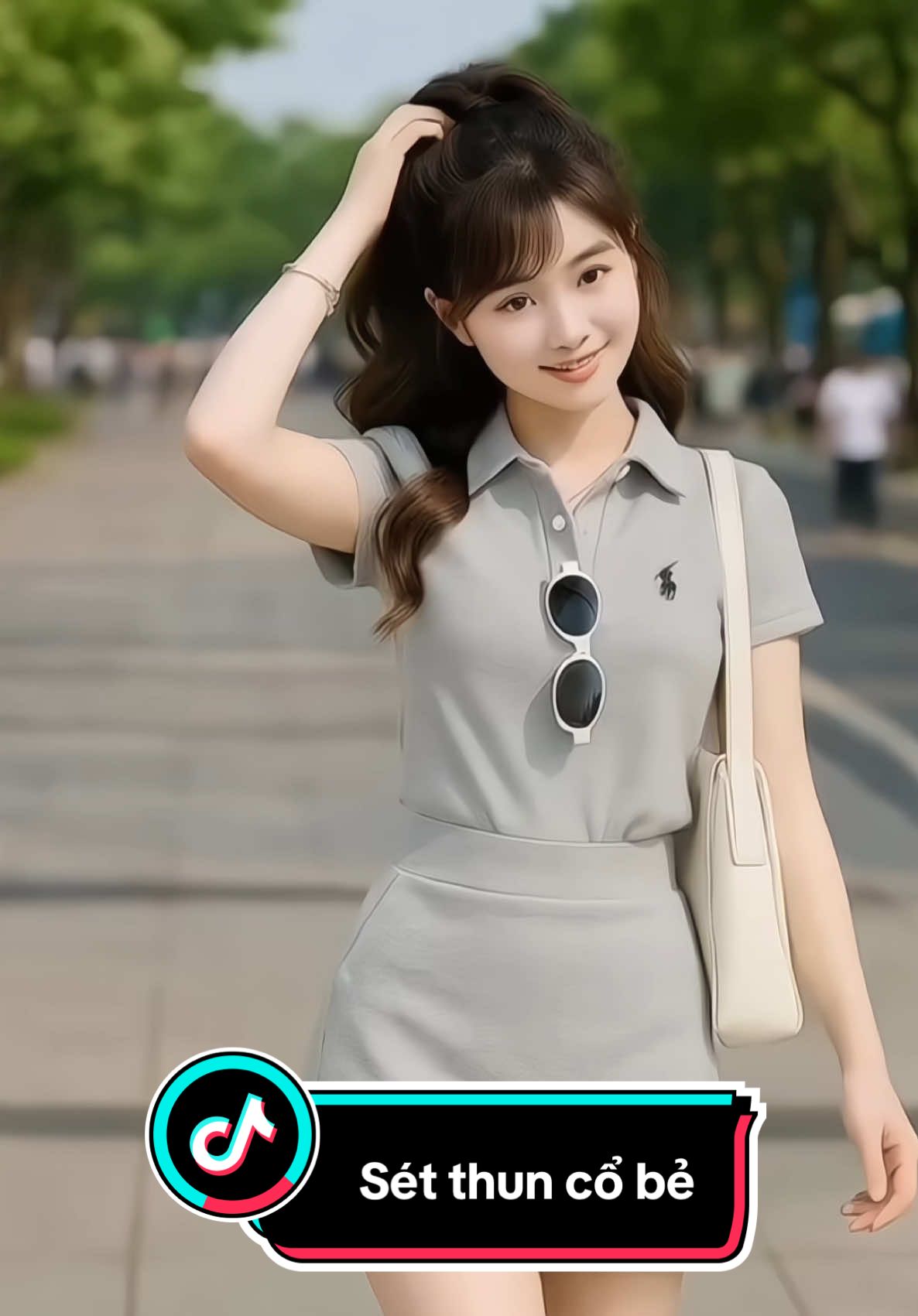 sét thun cổ bẻ chỉ 110ka thui ạ #xuhuong #setdonu #setdodep #setnu #thoitrangnu #thoitrang 