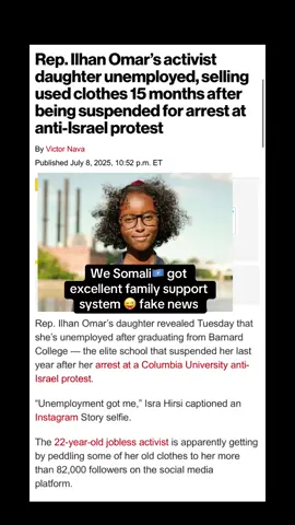 New Yorker Post spreading fake news regarding Ilhan’s daughter #minnesota #somali #somalitiktok #fyp 