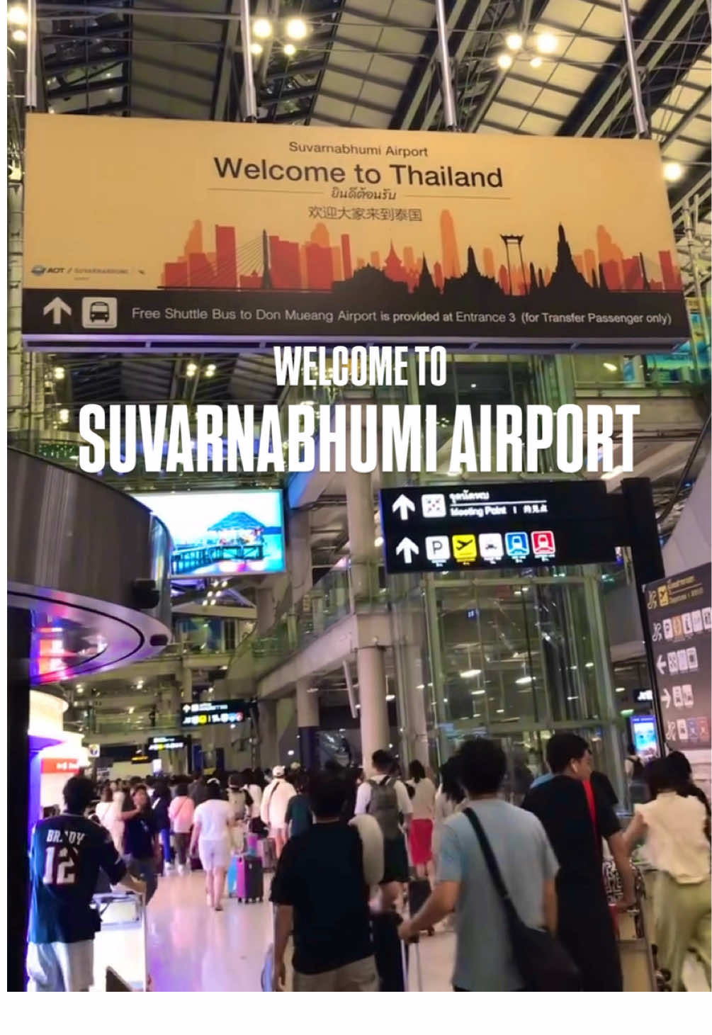 Welcome to Suvarnabhumi Airport - Thailand 🇹🇭✈️ #thailand #suvarnabhumiairport #samutprakan #thailandtravel #chinochronicles 