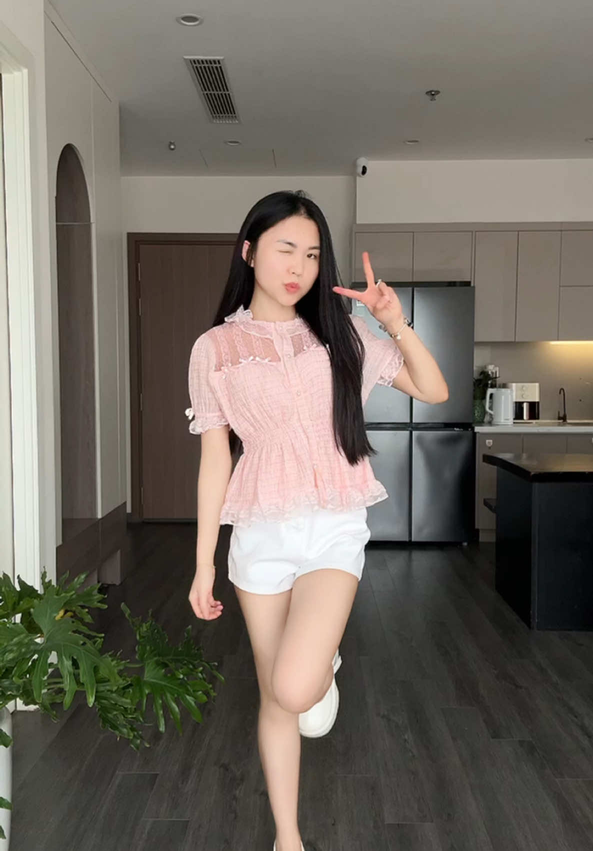 Áo tiểu thư phối ren #lila #22etm #webuild 