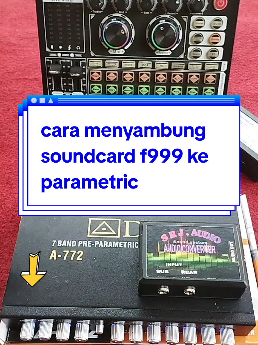 cara pasang soundcard f999 ke parametrix ADS A772#soundcard #soundcardmurah #soundcardf999  #parametricsubwofer #parametric 