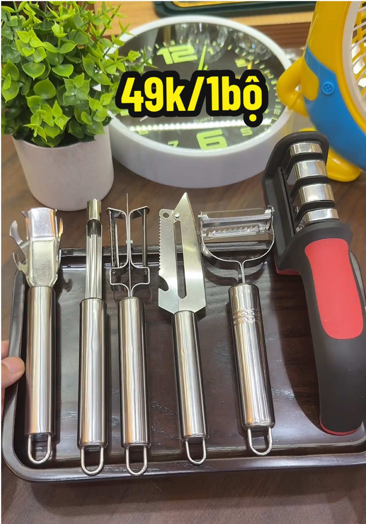 Bộ dụng cụ 6món làm bếp tại nhà mà chỉ có 47k miễnn ship tiện lợi nhà nào cũng cần #dungculambep #dungculambeptainha #gapnongthucan #naoinox #maidao #dungcunhabeptiendung 