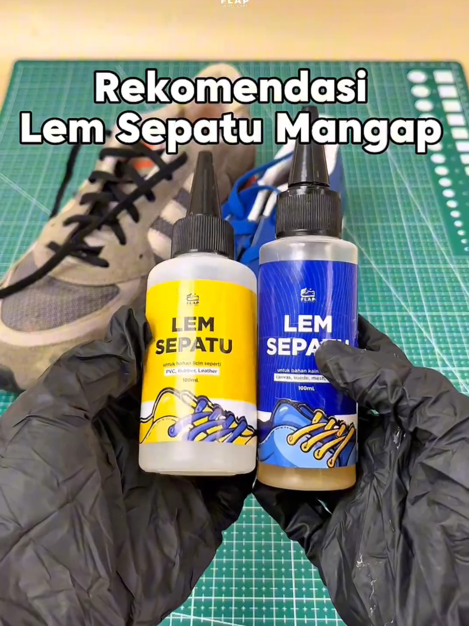 Rekomendasi lem sepatu mangap #flapshoescare #shoescare #FLAPitclean #lemsepatu #outsolesepatu #sepatumangap