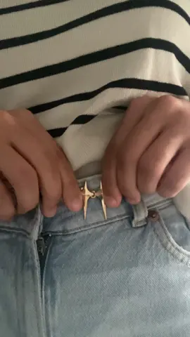 LINK IN BIO Big jeans? Hate wearing belts? StarPins let you tighten your waist in seconds. Two stars, one perfect fit. Works on jeans, sweatpants or skirts. Fast, easy, and stylish. #StarPins #fashionhack #beltalternative #viralaccessories #stylehack #aestheticfit #clothinghack #tiktokmademebuyit #urbanstyle #outfittip #minimalaccessories #smartfashion #customfit #diylook 