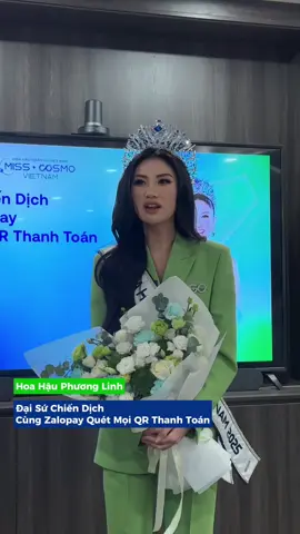 Không điều gì có thể diễn tả được cảm xúc tự hào của Phương Linh ngay lúc này 💚 Hy vọng với danh hiệu Đại sứ chiến dịch “Cùng Zalopay Quét Mọi QR Thanh Toán” lần này, Linh có thể mang câu chuyện của chính mình, từ một cô gái trẻ trong ngành công nghệ đến một Hoa hậu truyền cảm hứng để tiếp thêm niềm tin, năng lượng tích cực và lan tỏa tinh thần chuyển đổi số một cách gần gũi, thực tế đến cộng đồng. Bởi hơn ai hết, Linh hiểu rằng mỗi hành trình đều có điểm bắt đầu. Và đôi khi, chính việc được quay trở về nơi mình từng bắt đầu không phải để lặp lại, mà để viết tiếp hành trình ấy theo một cách rực rỡ và đầy ý nghĩa hơn mới là món quà lớn nhất 💙 #Zalopay #CompanyComing #NguyenHoangPhuongLinh #HoaHauHoanVuVietnam2025 #MissCosmoVietnam #UniMedia #VNG #TikTokGiaiTri 