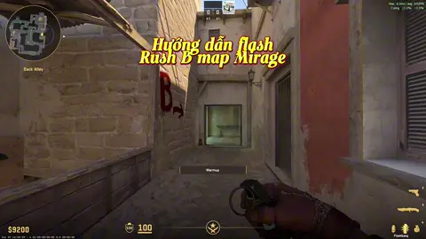 Hướng dẫn ném Flash để rush site B map Mirage dành cho nam game thủ