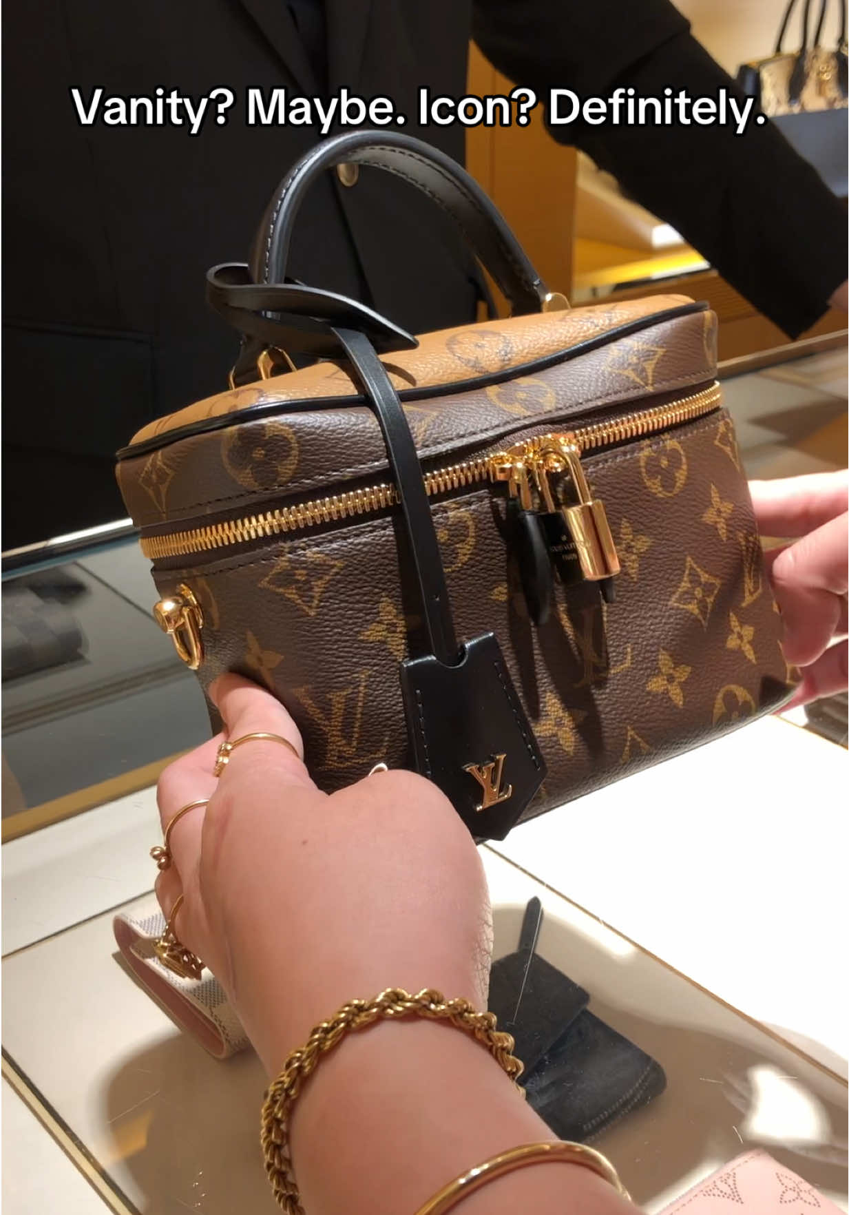 The Vanity PM is Louis Vuitton’s most unexpected icon—born from travel heritage, reimagined for the city.✨ Crafted in Monogram + Reverse canvas, trimmed with calfskin leather, and finished with a braided top handle and gold-tone hardware. Compact yet structured, it features a removable chain strap, double zip closure with padlock, and a microfiber-lined interior with a mirror and flat pocket—roomy enough for your essentials, polished enough for every look. 🤎 💬 Secure this stunning piece today with our hassle-free layaway plans—up to 6 months to pay!💫   📲 Ready to shop? Send us a DM, Viber, or WhatsApp at 0921-773-0042 for a seamless shopping experience! #LVVanityPM #LouisVuittonBag #LuxuryTok #DesignerBagTok   #TikTokSEO #TikTokStyle #LuxuryDrop #AuthenticLuxury   #BagTok #LuxuryForYou #TikTokFinds #FYP #BagUnboxing   #MonogramCanvas #CrossbodyBag #LuxuryStyle 