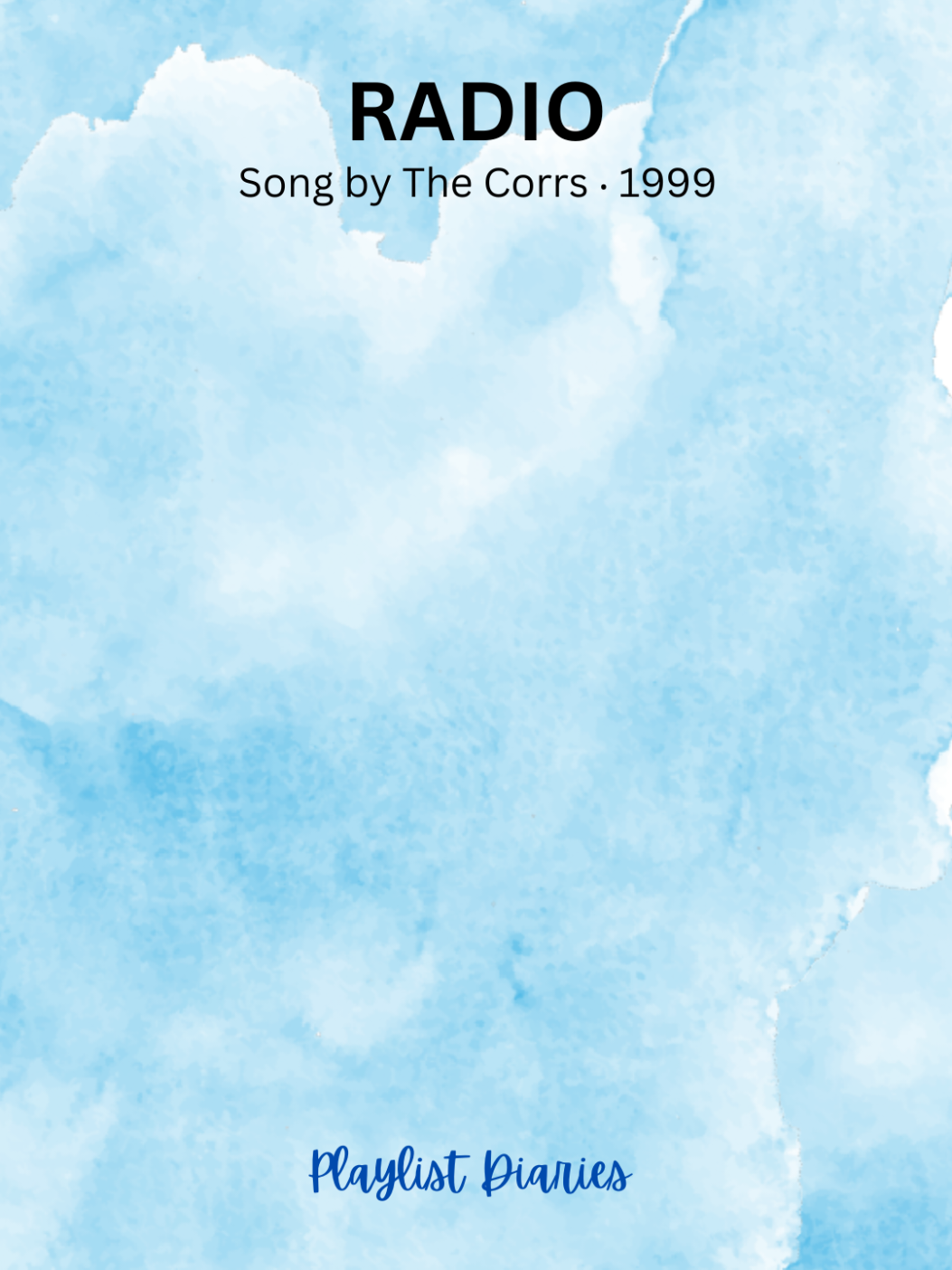 𝙍𝘼𝘿𝙄𝙊 Song by The Corrs 1999 