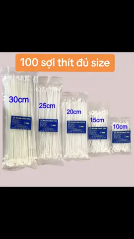 🔖 100 sợi dây thít nhựa – Đa năng, tiện dụng! ✅ Bó dây điện – Buộc đồ – Gọn gàng mọi thứ ✅ Nhựa dẻo, siêu bền – Giữ chặt không tuột ✅ Nhiều kích thước – Dùng được mọi nơi: gia đình, công trình, xe cộ 💥 1 bịch 100 sợi – Dùng tẹt ga mà vẫn tiết kiệm! 🛒 Có hàng sẵn – Giá tốt bất ngờ!#truongsinh #xuhuong 
