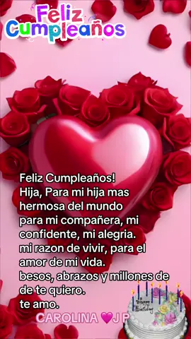 Feliz cumpleaños hija 🥳🎂