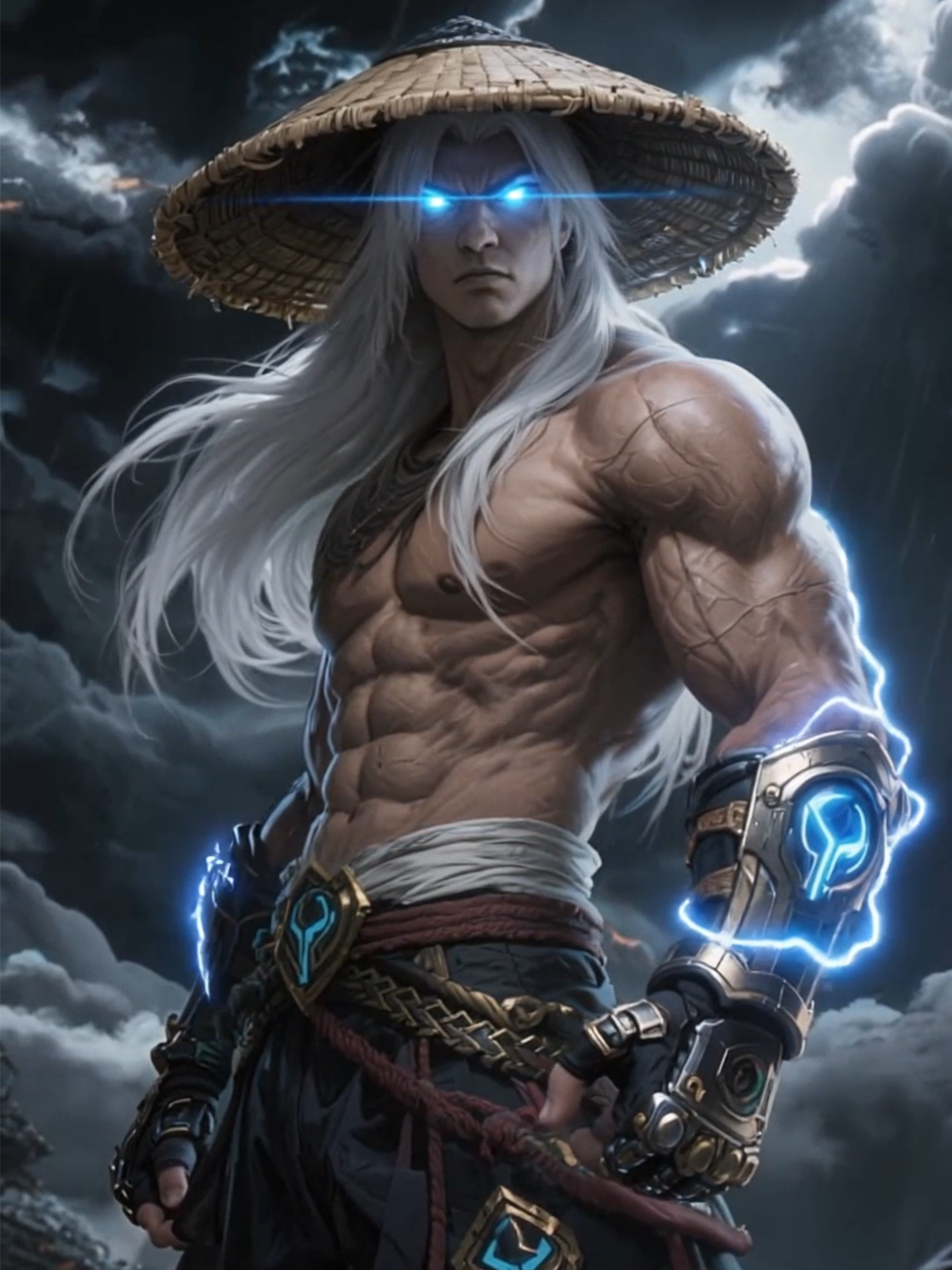 Live Wallpaper | Thunder Warrior #fighter #livewallpaper #legendarywarrior #darkfantasy #lightning #thunderstrike #epicvibes #wallpapervideo #battlemode #legendary #aivideo #samuraivibes