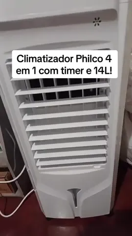 Climatizador Philco 4 em 1 com timer e 14L! Cole esse ID no app da Shopee: AJF-GGS-RMB #climatizadorphilco #verãosemfrescura #arrefrescante #eletrodomésticoútil #achadinhoscasa 