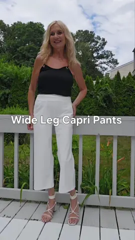 Amazon Prime Sales 💕Use code g4free10 to get up to 40% Off💕 These wide leg Capri pants are comfy with pockets. Shop this look on my Amazon Storefront  Link in Profile 💕  On sale for a limited time 💕  #primeday #widelegpants #amazonprimeday #whitepants #summerstyles 