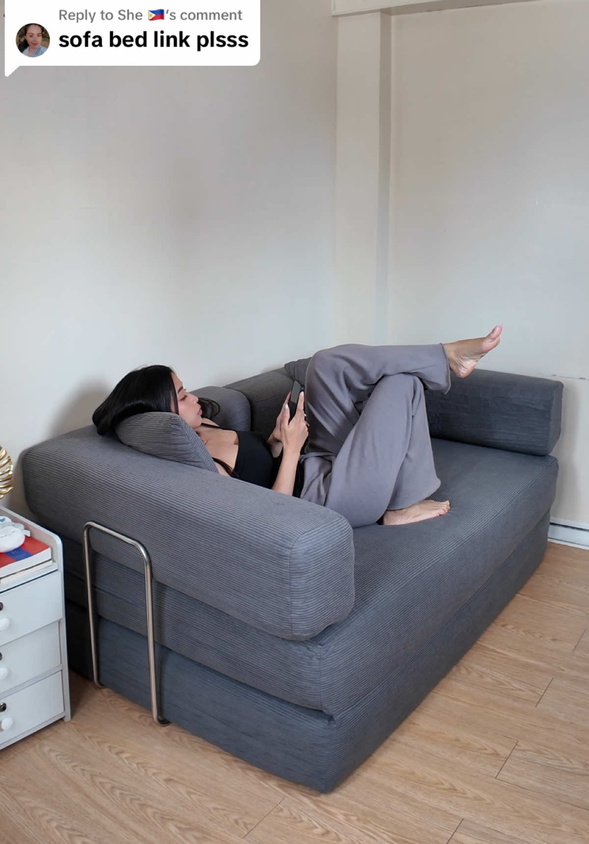 Replying to @She 🇵🇭 My happy place. 💤 @DreameOfficialstore #sofabed #sofa #bed #dreamesofabed 
