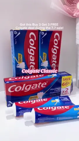 BUY 3, GET 3 FREE?! 😱 Got this Colgate Maximum Cavity Protection toothpaste (195g x 6) during the 7.7 sale! A sulit find for the whole fam! 🦷🪥 #ColgateDeal #77SaleFinds #SulitBudol #ToothpasteStockUp #CavityProtection #ColgateClassic #TiktokMadeMeBuyIt #BudgetFinds #EssentialsOnSale #colgate #toothpaste #colgatetoothpaste #fyp 