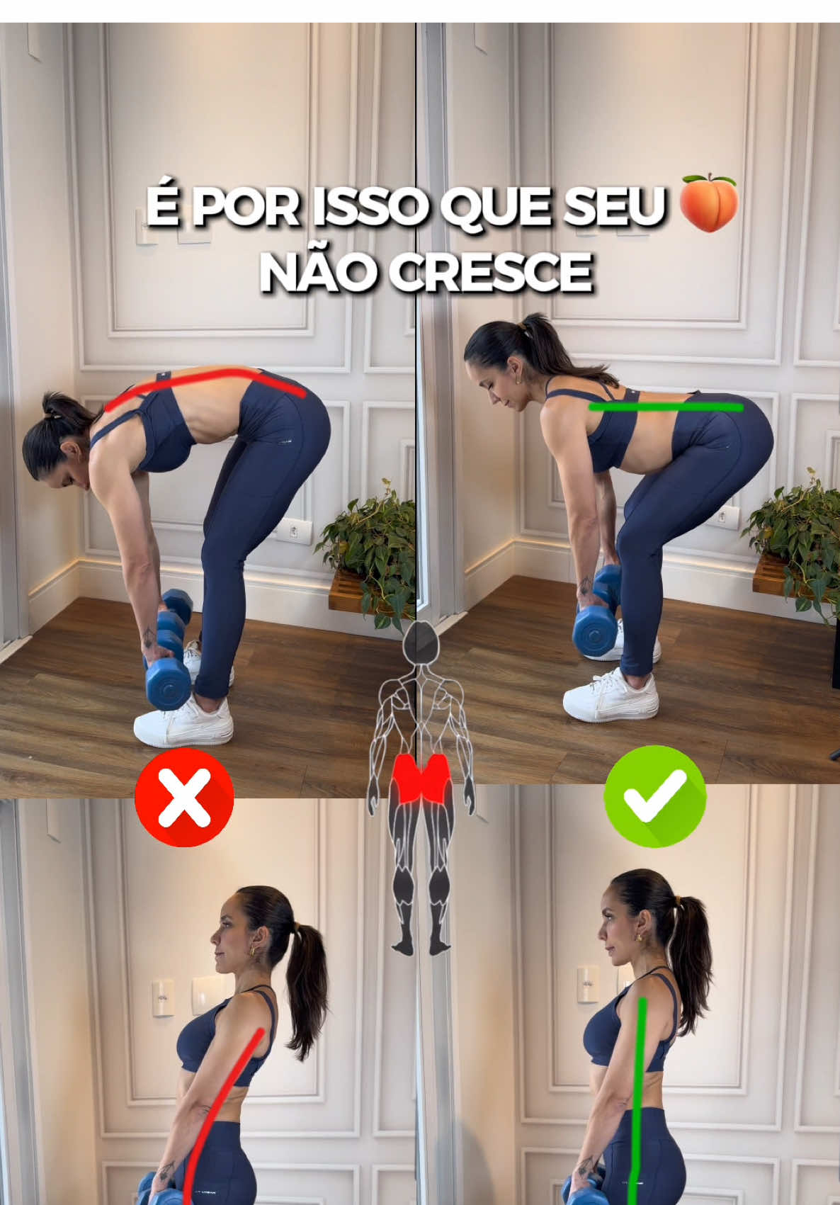 Salva pra não errar mais ✅❤️ seu bumbum não cresce e vc não define posterior de coxa pode ser por isso 😱