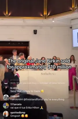 This was my Super Bowl this morning! The original Jane Birkin sold for €8,582,500 (approximately $10 million) INSANE!!! #janebirkin #auction #fyp #paris #birkin 