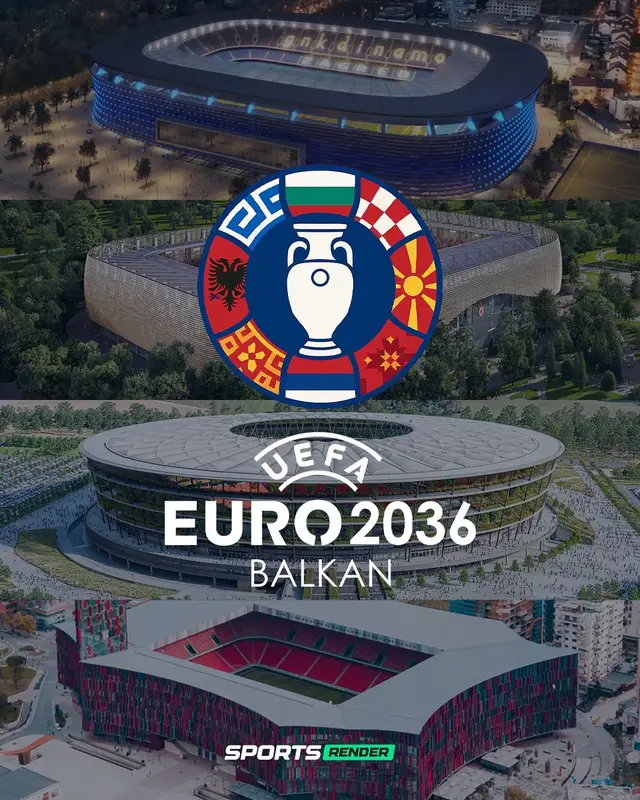 What If the Euros Came to the Balkans? This Hypothetical Tournament Is a Dream Come True! Imagine a Euro Championship hosted by 6 passionate football nations in Southeast Europe: 🇬🇷 Greece 🇭🇷 Croatia 🇷🇸 Serbia 🇦🇱 Albania 🇲🇰 North Macedonia 🇧🇬 Bulgaria We imagined what this unique “Balkan Euro” would look like — with 10 stunning stadiums across the region ready to host Europe’s biggest football celebration. 🏆 🔗 Full article at SportsRender.com Follow us @sportsrender ✅ #football #stadium #estadio #stadion #Soccer #albania #greece #croatia #bulgaria #serbia #macedonia 