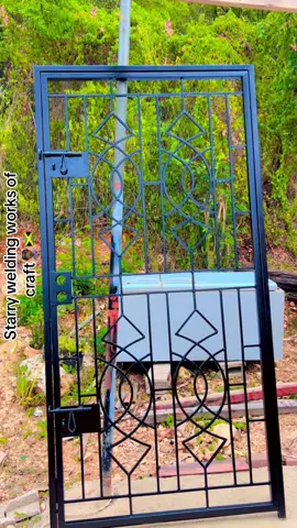 Modern design entrance house grill door, created by 💫Starry welding works of craft👨🏾‍🏭🇯🇲 #8764696163 r DM for inquiry 