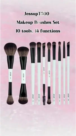 LUXE ON A BUDGET? ✨JessupT500 Dual-Ended Pro Brushes! #JessupT500 Set: 10 tools, 14 functions! 🤯 Dual-ended = less clutter, more glam. Swipe for buttery-soft bristles �, pro packaging 🎁 & eye art magic. ✨ Perfect gift? YES! 👌#jessupbeauty #jessupbrushes #fyp #jessup #Jessup #makeup #beauty #tutorial #makeupbrushes #makeuptools 