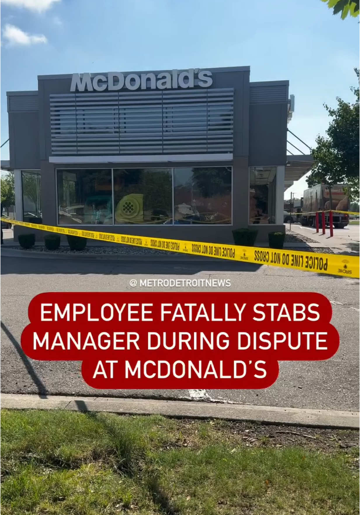 #BREAKING🚨: Police are investigating after a McDonald’s Employee was fatally stabbed by a co-worker in Eastpointe. On Thursday morning around 7:55 AM, Eastpointe Police responded to the McDonald’s on 9 Mile for reports of a stabbing and shots fired. Police say a dispute between two employees escalated after one was sent home early. That employee returned with a knife and stabbed the manager multiple times in the face. A customer witnessing the attack fired a shot to stop it—no one was struck. The suspect tried to flee but was detained by the Good Samaritan until police arrived. The victim was rushed to the hospital and later died from her injuries. Anyone with information is urged to contact Det. Showers at 586-445-9415. (*News & Information Release Only*)