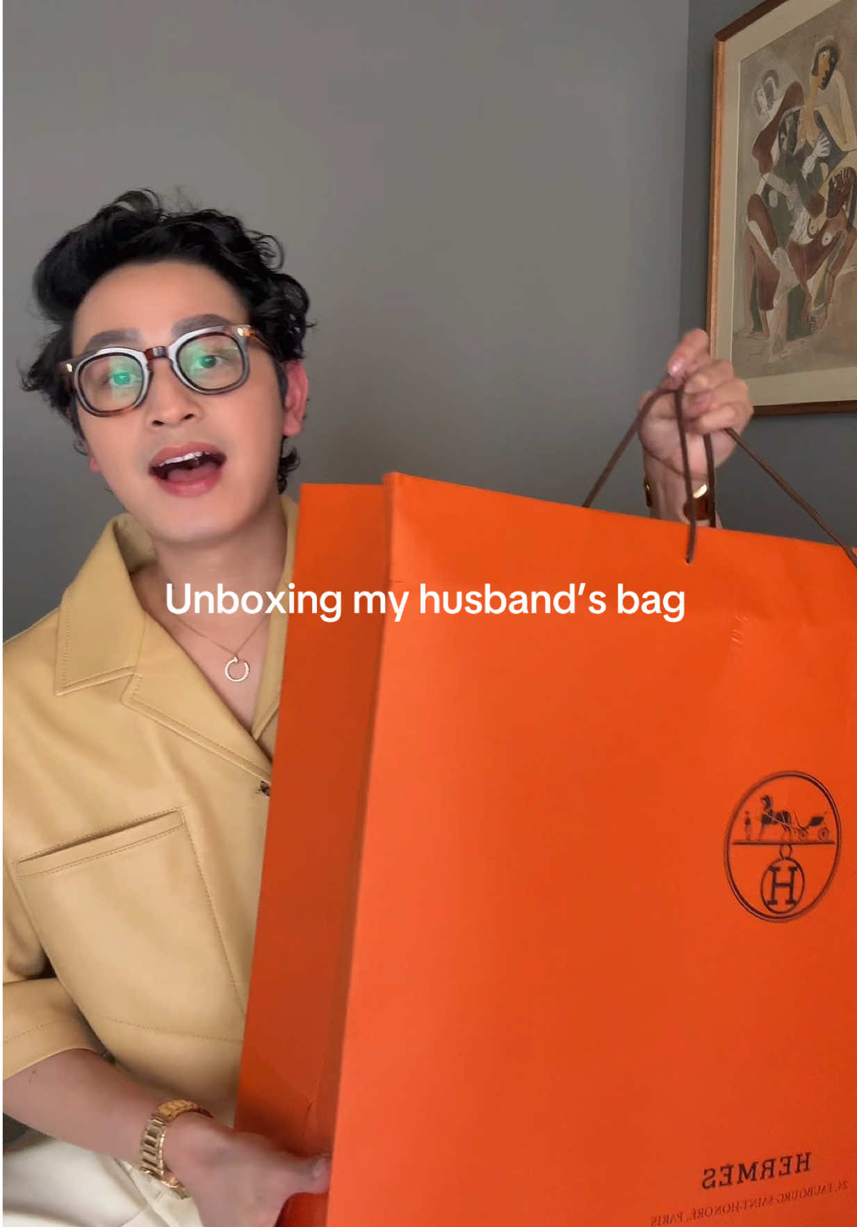 “My husband’s bag” really means it’s OUR bag #hermes 