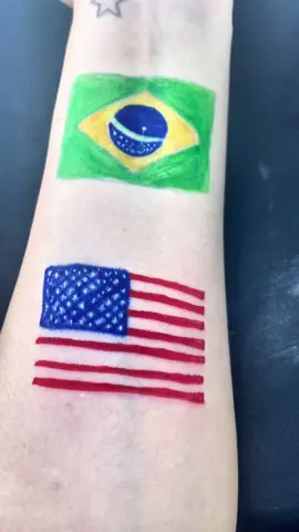 Brasil vs Usa somos Soberanos, Tattoo com caneta #tattoos #caneta #ideias #brasil🇧🇷 #so #tattoo 