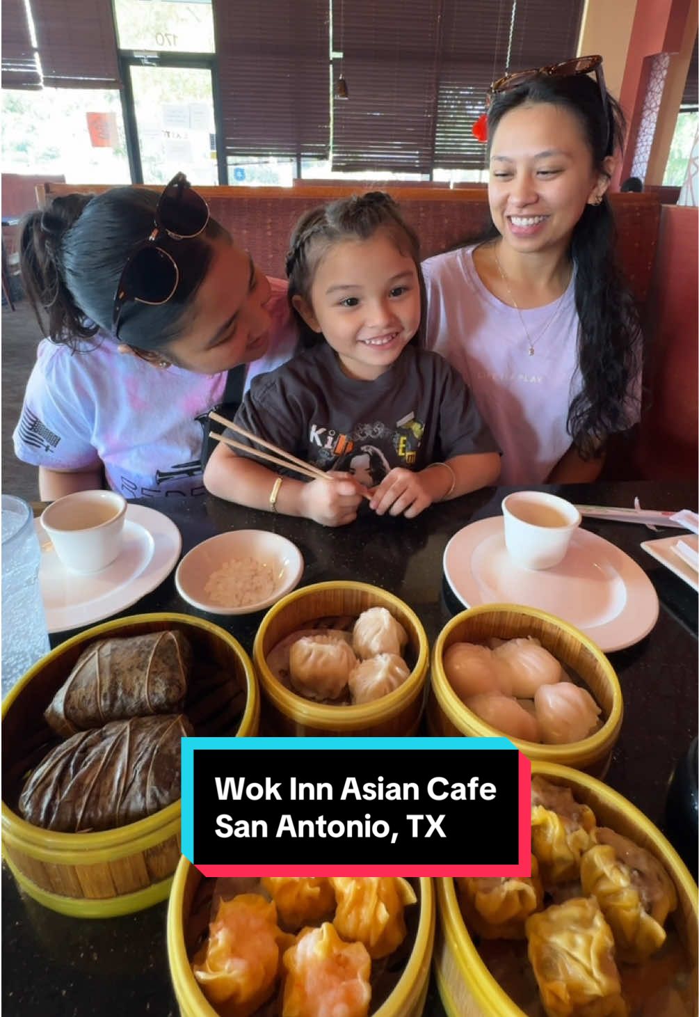 📍Wok Inn Asian Cafe - 10919 Culebra Rd. San Antonio, TX 📍  ALL YOU CAN EAT DIM SUM  SAT - SUN 11:00 am - 3:00 pm  Alamo Ranch Only  If you are in the San Antonio area, ya’ll need to go check out Wok Inn dim sum! Every item was so good, & not one disappointed. It is ALL YOU CAN EAT! Bring your kids, bring your entire family, they will love it!  Their customer service was spectacular, they constantly check on you & ask if you need or want anything else. They are super kind, & are the absolute best at what they do! We appreciate & thank you guys so much for your service!!  The VALES FAM highly recommends Wok Inn Asian Cafe!!  MAY MAY APPROVED - KID FRIENDLY  #sanantonio #Foodie #asmr #eating #foodreview #mukbang #asmr #familyeats #kidfriendly #eatwithme #dimsum #fyp #fypシ 