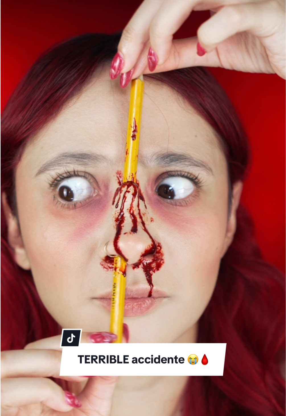 Tuve un TERRIBLE accidente😱🩸 | Insta: ivanova_bm | #fyp #fakesituation #ivanova_bm #fakebloodwarning⚠️ 