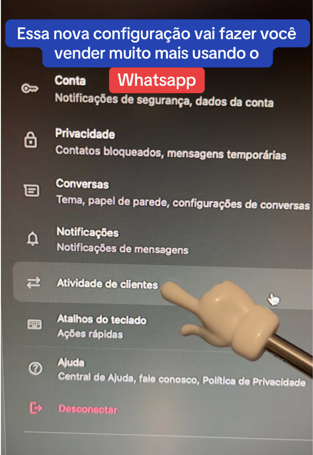 Essa nova configuração vai fazer você vender muito mais pelo Whatsapp #marketingdigital #trafegopago #trafegochave #gestaodetrafego #vendas #lojaonline #lojavirtual #whatsapp