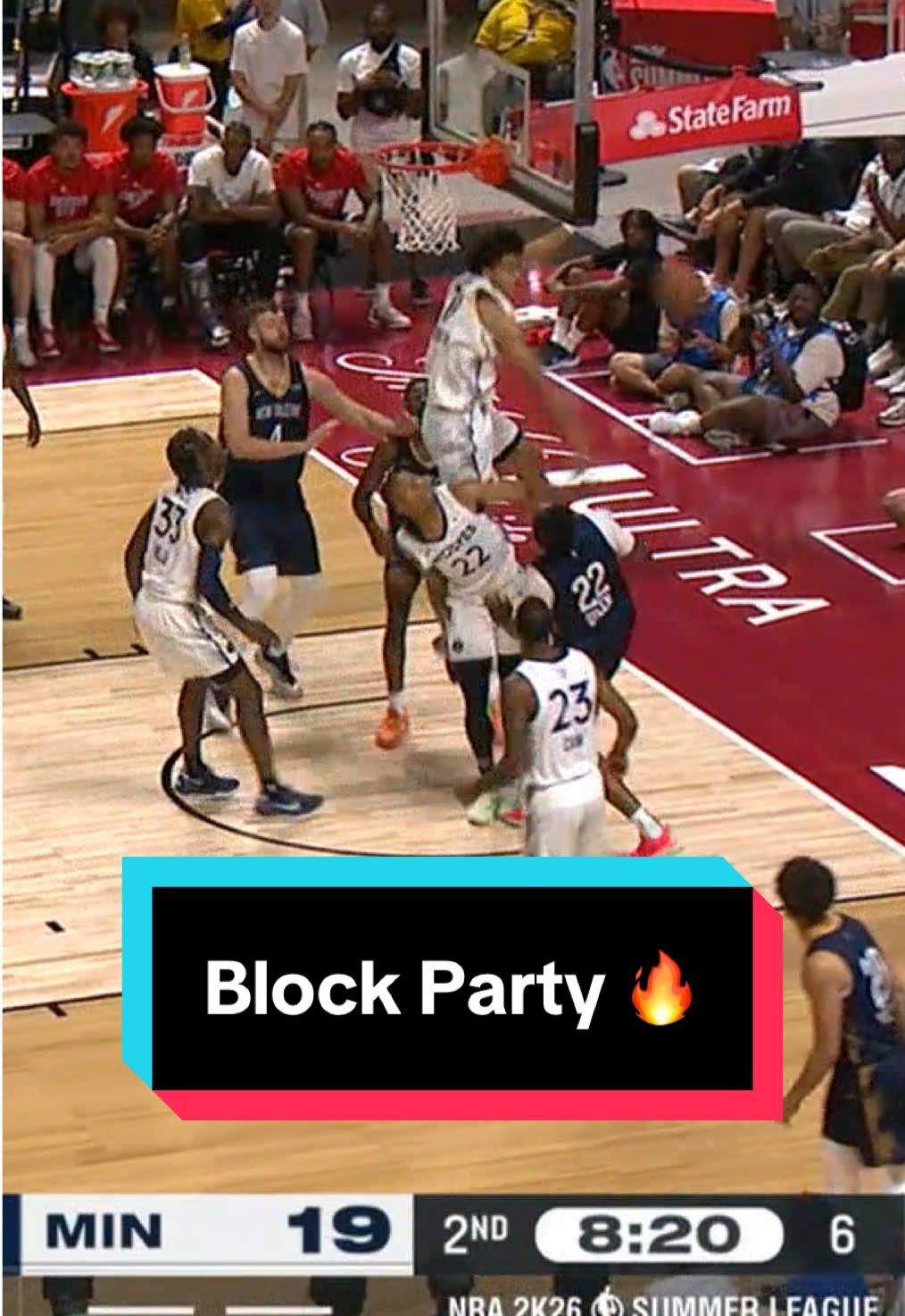 It’s a block party 🥳 #NBA #Basketball #Timberwolves #Wolves 