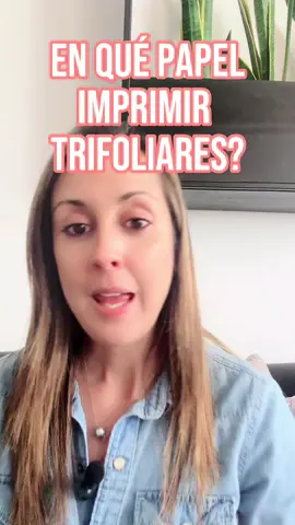 Te enseño en qué papel imprimir trifoliares #creatorsearchinsights #printingideas #impresion #trifoliares #brochures 