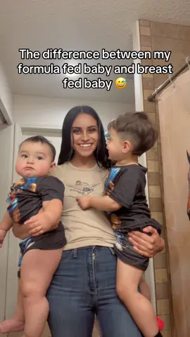 It doesnt matter if your baby was formula fed or breastfed. Stop shaming moms about it! What matters is that they are healthy and thriving in their own way. So you do what ever works for you momma! My formula fed baby was a premie and my breastmilk dried up at 3 months pp which ended up giving him formula. But my second I had a huge over supply and he was a huge baby at birth to begin with. What matters is fed is best! And both of my babies are strong, smart and healthy! They both currently share clothes which is 2T 😅  help lol #fyp #fypシ #MomsofTikTok #breastfeeding #formulafeeding #boymom #momof2 