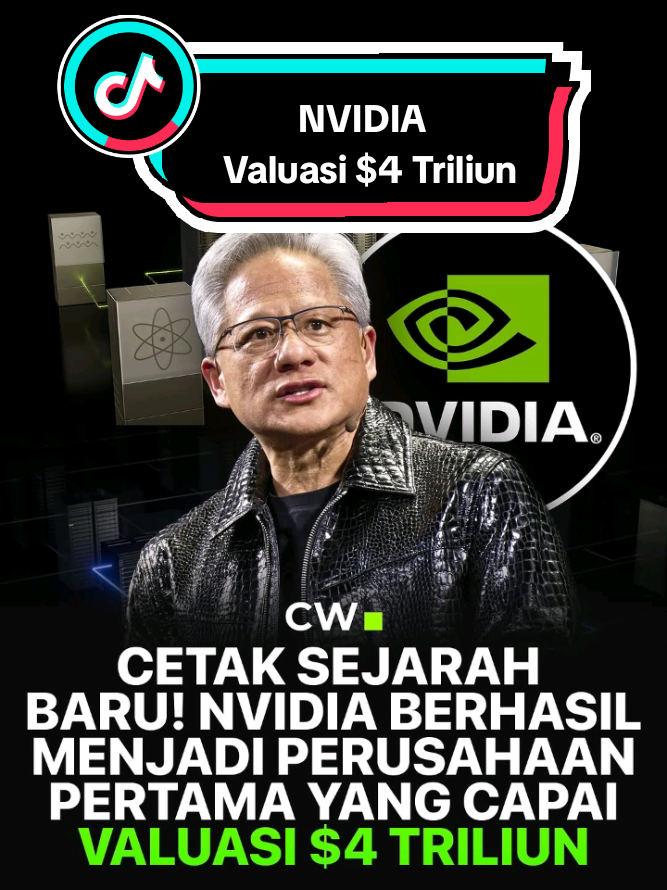 Valuasi tembus $4 Triliun! NVIDIA resmi cetak sejarah dan jadi simbol kejayaan industri AI modern. Dunia berubah… dan mereka di puncaknya. 💹🔋 #gabrielrey #cryptowave #nvidia #ai #robot #market #teknologi #artificelintelligence #chip #america #apple #microsoft 