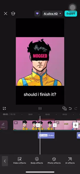 should i finish the edit? #fyppppppppppppppppppppppp #viral #editor #edit #fypシ゚viral #invincible #goat🐐 #makemefamous #makemeviral #capcut 