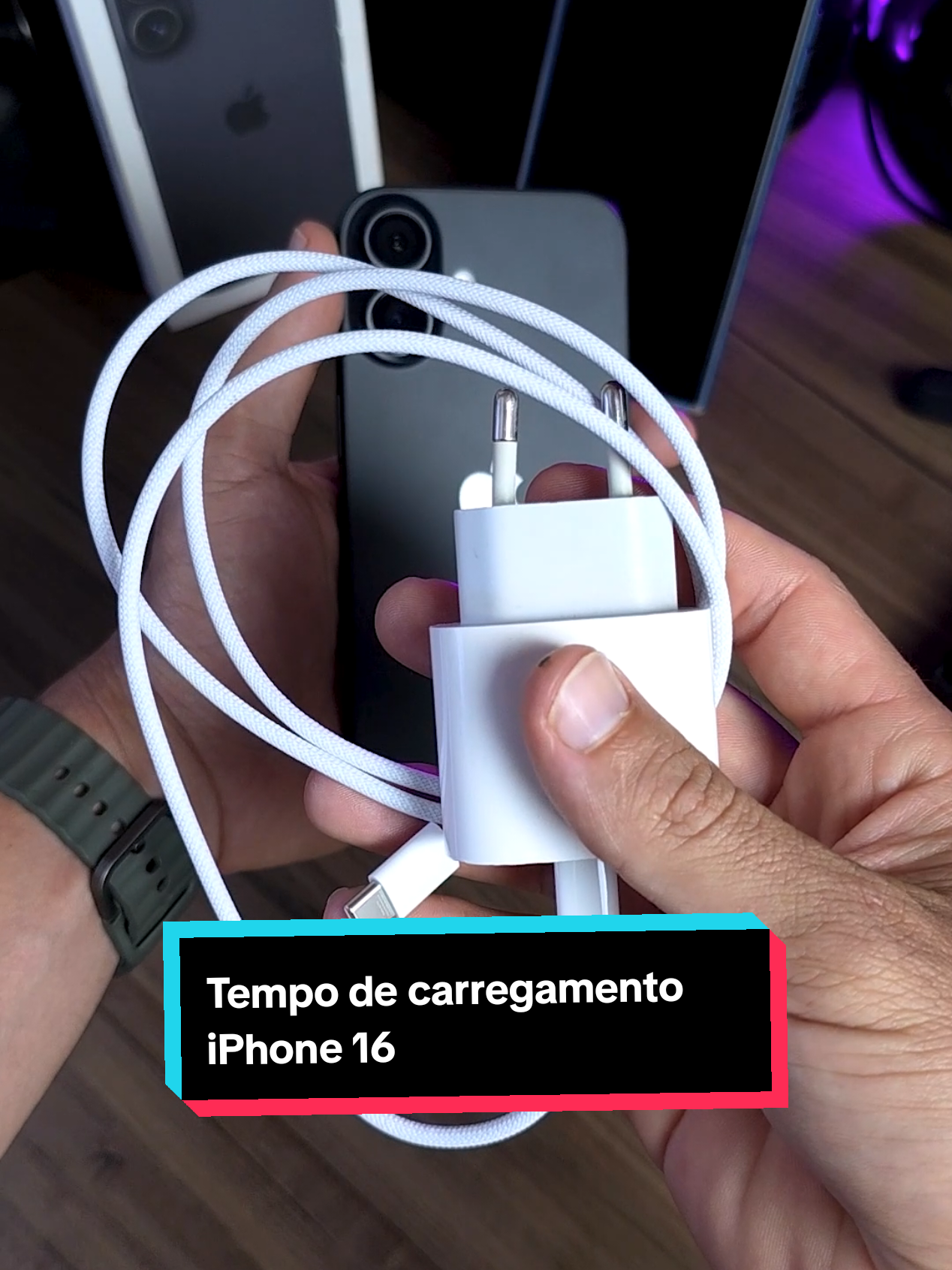 Testei o tempo de carregamento do iPhone 16 usando uma fonte de 20 watts da Apple. esse aparelho eu peguei no @Mercado Livre , 1SANL6-2SND. #TechdosSonhos #MercadoLivre #stanleyribeiro #apple 