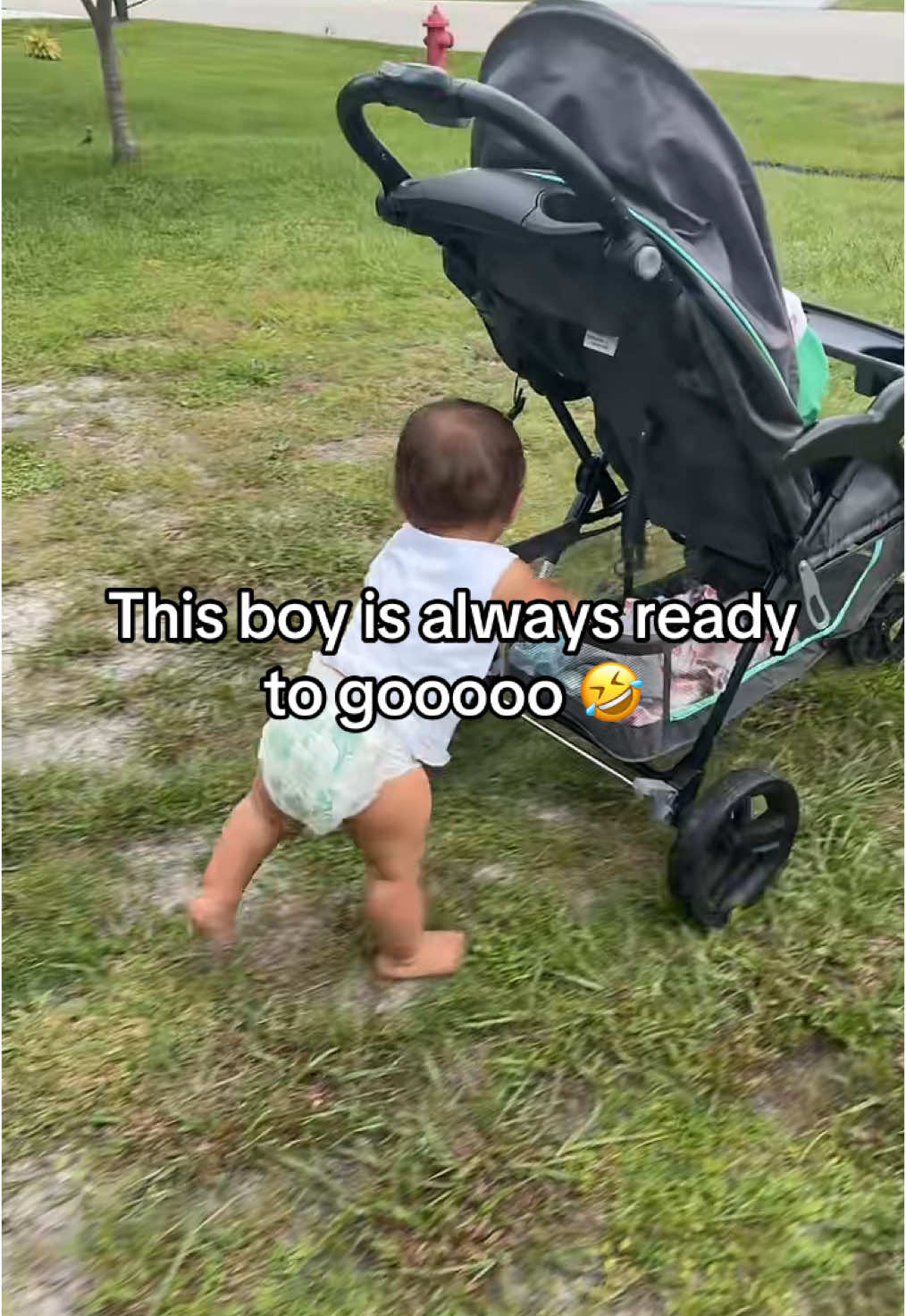 Omg he’s just so ready to run lmao #MomsofTikTok #baby #babyboy 