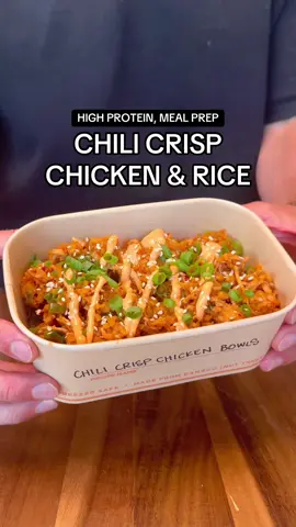 Slow Cooker Chili Crisp Chicken & Rice Per Serving (Makes 8) 550 Calories 48g Protein 55g Carbs 14g Fat Slow Cooker Meal Prep Series Slow Cooked Chili Crisp Chicken: 1360g (48oz) chicken breast 100g (7 Tbsp) chili crisp 80g (4 Tbsp) honey 60g (4 Tbsp) soy sauce 30g (2 Tbsp) sriracha Salt, pepper, and garlic powder, to taste High: 3-4 hours OR Low: 4-5 hours Add After Cooking 30g (2 Tbsp) seasoned rice vinegar 2 green onions, chopped Sesame seeds, to taste Rice 480g (2 ½ cups) short grain or sushi rice 720g (3 cups) chicken bone broth Low Calorie Spicy Mayo 50g (3 Tbsp) low-fat mayonnaise 150g (⅔ cup) 0% Greek yogurt 70g (4 Tbsp) sriracha 30g (2 Tbsp) no-sugar ketchup Salt, pepper, garlic powder, to taste Milk, as needed for desired consistency ⸻ Enjoy! #stealthhealth #slowcooker #slowcookermealprep #highproteinrecipes