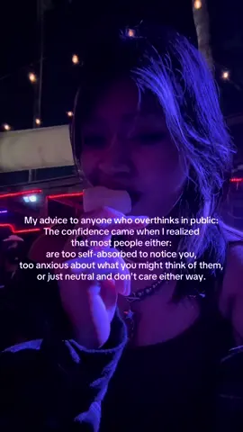 Yes, that is a video of me eating popsicle at midnight in the middle of the club alone… I was hungry 🤷🏻‍♀️🤠 #advice #perception #overthinking  