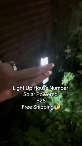 Solar powered light up house number #SolarPoweredLightHouseNumber 
