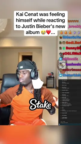 Kai Cenat was feeling himself while reacting to Justin Bieber's new album 😭❤️... #kaicenat #justinbieber #swag 