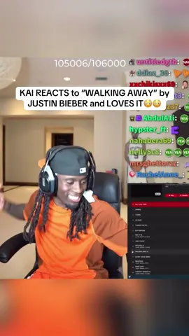 KAI REACTS to “WALKING AWAY” by JUSTIN BIEBER and LOVES IT #fyp #kaicenat #kaicenatclips #trending 