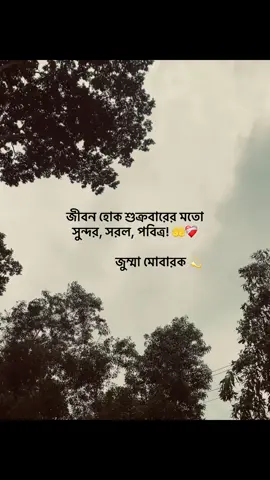 জীবন হোক শুক্রবারের মতো সুন্দর, সরল, পবিত্র! 🤲❤️‍🩹.              জুম্মা মোবারক 💫. #foryou #foryoupage #bdtiktokofficial #fyp #fyppppppppppppppppppppppp 