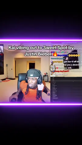 Kai vibing out to Sweet Spot by Justin Bieber  #kaicenat #kaicenatclips #justinbieber #albumrelease #trending #fyp #viral 