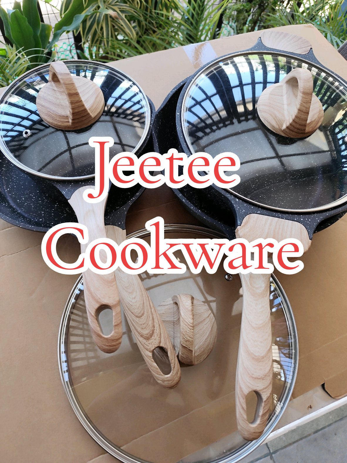 Jeetee Cookware #NonStick #FryingPan #Jeetee #MarbleStoneCoating #NonStickFryingPan #WoodenHandle #ClassicMarble #NonStickCookware 