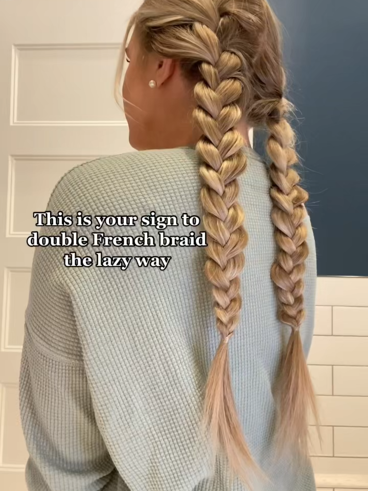 Double French braids！ #hairstyle #easyhairstyles #hairideas