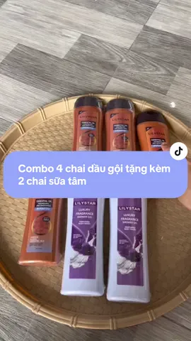 Combo 4 chai dầu gội tặng kèm 2 chai sữa tắm#daugoi #viral #thanhtam 