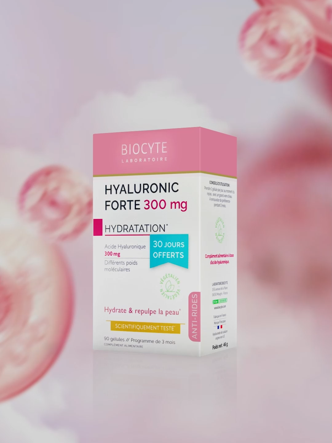 Hyaluronic Forte 300mg - Viên uống bổ sung Hyaluronic Acid Cải thiện độ ẩm, tăng độ đàn hồi và cấu trúc da, giảm nếp nhăn Hỗ trợ giảm ngứa do khô da trong các trường hợp viêm da cơ địa, vảy nến, chàm thể nhẹ,… Bình thường hóa dịch khớp, hỗ trợ giảm viêm khớp và giảm đau do các bệnh lý thoái hóa khớp. Giảm khô mắt, dưỡng ẩm mắt, giảm mẩn đỏ và cải thiện sức khỏe tổng thể của mắt #vienuongcapam #capam #hyaluronicacid #biocyte #skincare #lamdep