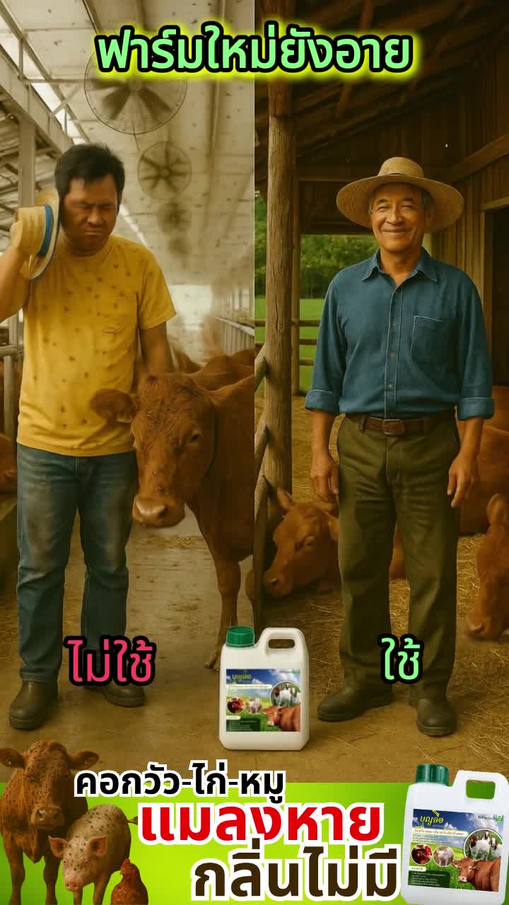 ตัวช่วย!!วัวสะบัดแมลงวันไม่หยุด เห็บหมัดเล่นงาน
ไรไก่เกาะดูดเลือด พาหะนำโรคร้ายสู่ฟาร์มสัตว์
กลิ่นคอกวัว ควายส่งกลิ่นเหม็นรุนแรง
เคยลองใช้น้ำยามาหลายยี่ห้อก็เอาไม่อยู่
จัดการด่วนด้วย >>> บุญลือ <<<
สมุนไพรดับกลิ่น ฆ่าเชื้อแบคทีเรีย คอกสะอาด

#ตัวช่วยสำหรับเกษตรกรชาวฟาร์มสัตว์เลี้ยง
------------------------------------
✅โปรพิเศษจัดส่งฟรี สำหรับ 90 ท่านแรก!!
1 ลิตร ราคาเพียง 380 บาท
2 ลิตร ราคาเพียง 680 บาท
5 ลิตร ราคาเพียง 980 บาท
รีบทักแช็ทจองสิทธิกันได้แล้วตอนนี้ !👇👇
( แมลง เห็บ หมัด ริ้นไร หมดคอก ง่ายๆ ด้วย #บุญลือ ) 