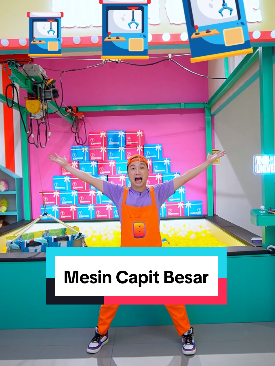 Main Mesin Capit Kecil, Sedang, Besar🕹️ #mesincapit #clawmachine #emoji 